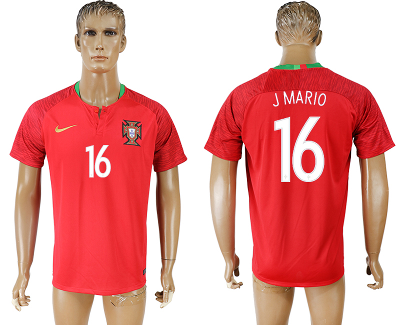 2018 world cup Maillot de foot Portugal #16 JMARIO RED